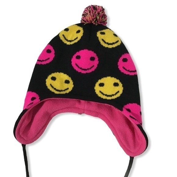 Warm pom emoji hat - kids size - fun cool timeless - Picture 3 of 8